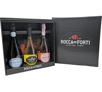 Confezione Regalo Rocca dei Forti con 3 bottiglie da 75cl - 1 Prosecco D.O.C. + 1 Prosecco D.O.C. Rosé Millesimato + 1 Ribolla Gialla Millesimato