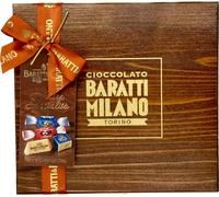 CONFEZIONE REGALO SCRIGNO IN LEGNO BARATTI & MILANO 280 GR PRALINE ASSORTITE