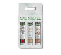 Confezione Regalo spray: olio extravergine d’oliva, condimento al tartufo bianco e allo zenzero- Olio Spray Italiano - Sprayleggero- 100% Naturale,100% Leggero, 100% Facile