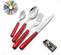 Confezione salvaspazio 24 pezzi Brio, Acciaio inox 18.c (AISI 430), manici in abs multicolor