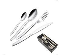 Confezione salvaspazio 24 pezzi con 6 coltelli bistecca Shark, Acciaio inox 18/0 (AISI430), spessore 2.00 mm cromo