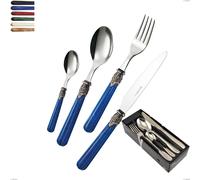 Confezione salvaspazio 24 pezzi versailles, Acciaio 18/10 AISI 304 Lucido manicatura acrilico multicolor