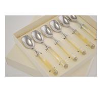 Confezione sei pezzi cucchiaini Gelato LINEA PERLATO in confezione bomboniera multicolor