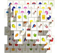 Confezione Semplice Vita Mahjong Gioco Da Tavolo, 110 Blocchi Seaside Escape Game In Stile Mahjong,Gioco Seaside Escape Fuga Da Tavolo,Per Bambini,In Abs Plastico,Gioco Di Fuga