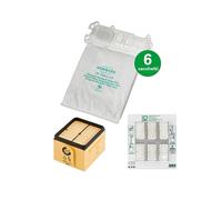 CONFEZIONE SET FARFALLA VK135 vk136 ORIGINALE VORWERK 6 SACCH. 1 FILTRO 6 DOVINA