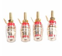 Confezione Set Pali Legatura Terminali Altoparlanti Nero/Rosso Rame+Plastica 8pz