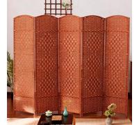 Confezione Short Bambù Divisorio, Schermo portatile intrecciato a mano con struttura in legno, Partizione decorativa compatta per camera da letto Patio School Decoration, pieghevole Privacy Screen 60x