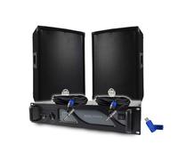 Confezione Sono DJ BM Bmsonic Amplificatore BMS1000 1000W Coppia di altoparlanti passivi BMS08 2x300W Cavi, Audio PRO+Chiave 32G