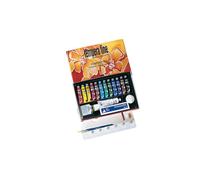 Confezione Tempera 12 Tubi 20ml + Bianco 60ml + Accessori Scatola In Cartone