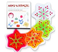 Confezione termica riutilizzabile a pressione, scaldamani per campeggio, all'aperto, interni, lavoro, studio (stella di Natale)