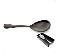 Confezione vetrina 1 pezzi pala riso Domus Black , Acciaio 18/10, spessore 3 mm cromo