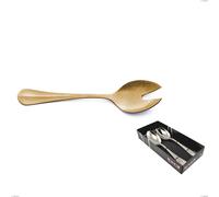 Confezione vetrina 2 pezzi insalata Royal Retrò PVD Gold, Acciaio 18/10 antico, spessore 2.5 mm, pvd oro cromo