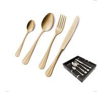 Confezione vetrina 24 pezzi Royal Retrò PVD Gold, Acciaio 18/10 antico, spessore 2.5 mm, pvd oro cromo
