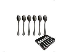 Confezione vetrina 6 pezzi caffè Domus Black , Acciaio 18/10, spessore 3 mm cromo