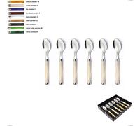 Confezione vetrina 6 pezzi cucchiaino caffe Linea Perlato, Acciaio inox 18/10 (AISI304) multicolor
