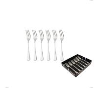 Confezione vetrina 6 pezzi forchettine dolce privilege, Acciaio inox Aisi 304 Posate Lucide, spessore 2.5 mm cromo