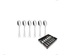 Confezione vetrina 6 pezzi moka Milano Inciso , 18/10 (AISI304) acciaio inox Lucido , spessore 2,5 mm cromo
