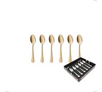 Confezione vetrina 6 pezzi moka Royal Retrò PVD Gold, Acciaio 18/10 antico, spessore 2.5 mm, pvd oro cromo