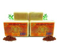 Confezione x 4 saponi alla propoli x 100 g ciascuno. Sapone ecologico nutriente, rigenerante, idratante e antisettico. Sapone fatto a mano adatto a tutti i tipi di pelle.