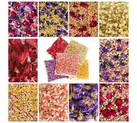 Confezioni coriandoli nuziali naturali petali matrimonio,30+ tazze (250 g) 5 tipi di petali colorati misti, tra cui petali di rosa e altri. Petali secchi biodegradabili, adatti per damigelle e spose.