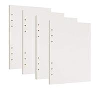 Confezioni di Ricarica di Carta 6 Fori Formato A5 Agenda ad Anelli Refill Paper per A5 Taccuino Diario, 4 Pacchi x 45 Fogli a Righe Pagine Bianche 21 x 14 cm