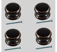 Confezioni Di White, Cream, Nero Cabinet Cassetto Manopole Singolo Linea Dorata