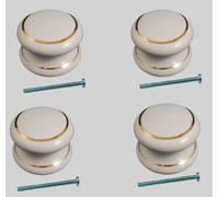 Confezioni Di White, Cream, Nero Cabinet Cassetto Manopole Singolo Linea Dorata