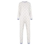 Confezioni_Emy Inverno Freddo Pigiama Intero Donna Uomo - Pigiama Sanitario Pigiama Anziano in Caldo Cotone 100% Italy Cotone Invernale (IT, Testo, S, Regular, Regular, Fiorellino Azzurro)