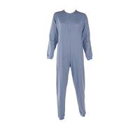Confezioni_Emy Pigiama Intero Donna - Uomo - Unisex Pigiama Sanitario per Anziani con Cerniera Posteriore Intero Anziano in Cotone 100% Taglia M - Circle Blue