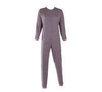 Confezioni_Emy Pigiama Intero Donna - Uomo - Unisex Pigiama Sanitario per Anziani con Cerniera Posteriore Intero Anziano in Cotone 100% Taglia M - Tondino Rosa