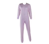 Confezioni_Emy Pigiama Intero Donna - Uomo - Unisex Pigiama Sanitario per Anziani con Cerniera Posteriore Intero Anziano in Cotone 100% Taglia L - Flower Rosa