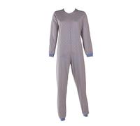 Confezioni_Emy Pigiama Intero Donna - Uomo - Unisex Pigiama Sanitario per Anziani con Cerniera Posteriore Intero Anziano in Cotone 100% Taglia XL - Circle Beige