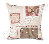 Confezioni Giuliana Coppia Cuscini ARREDO Tirolese Baita cm 40x40 Cuscino tirolo Cervi