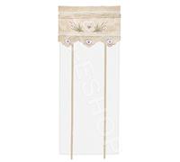 Confezioni.Giuliana Coppia Tenda Finestra PORTAFINESTRA PROVENZALE Shabby Bianco Ecru' Lino Lavanda (45x240 (Coppia))