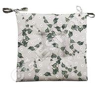 Confezioni.Giuliana n. 4 Cuscini Copri Sedia per Cucina edera Shabby Verde pouff