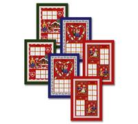 Confezioni Giuliana Set 6 Asciugamani da Cucina Natale Calendario 2026 Disegni Assortiti strofinaccio Tirolese