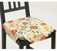 Confezioni Giuliana - Set 6 cuscini coprisedia con aletta Giardino provenzale pouff sedia cucina Made in italy