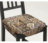 Confezioni Giuliana ® - Set 6 cuscini coprisedia jacquard con aletta classico XARA etnico sedia cucina Made in italy