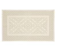 Confezioni Giuliana - Tappeto Sardo Rettangolare 100% Cotone Prodotto Italiano per Ingresso Bagno Cucina Camera da Letto Lavorazione Pibiones - Avorio, 55x140 cm