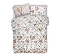 Confezioni.Giuliana TRAPUNTINO Primaverile 1P Singolo Cuori MONGOLFIERE 4 Varianti Colore (Beige)