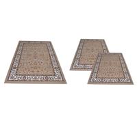 Confezioni Giuliana Tris Tappeti Camera da Letto PALACE Classico Dis 2079 Beige Set 3 Pezzi 70x130 e 55x105