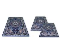 Confezioni Giuliana Tris Tappeti Camera da Letto Palace Classico Dis 2082 Blu Chiaro