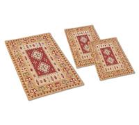 Confezioni Giuliana Tris Tappeto camera scendiletto stile etnico KIM Giallo cinigliato jacquard Made In Italy