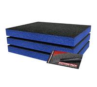 Confezioni Piccole Shadow Foam 3 pezzi | Inserti in Schiuma per Cassetta degli Attrezzi - Foglio di Schiuma 40x32cm per Organizzazione degli Attrezzi DIY & Sistemi di Conservazione degli Utensili