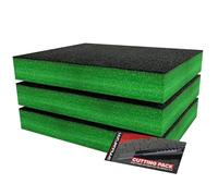 Confezioni Piccole Shadow Foam 3 pezzi | Inserti in Schiuma per Cassetta degli Attrezzi - Foglio in Schiuma 40x32cm per Organizzazione Cassetta degli Attrezzi, Sistemi di Conservazione per Fai da Te e