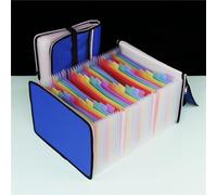 confezioni regalo, Cartella portadocumenti in tessuto Oxford A5 multicolore 38 strati(Dark Blue)