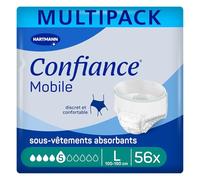 Confiance Mobile - Slip assorbenti per uomini e donne, livello di assorbimento = 5 gocce (perdite urinarie medie) - Discreti ed efficaci, pH neutro alla pelle, taglia L, 3 x 14 unità