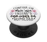 Confiar Dios nos enseña a caminar en humildad PopSockets PopGrip Adesivo