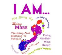 Confidence Booster Poster, I Am Strong Capable Grateful Art, Uplifting Gift for Friend, Student, Graduate(Framed,16x24inch(40x60cm))