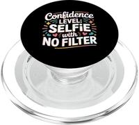 Confidence Level Selfie With No Filter Respect Energy - PopSockets PopGrip per MagSafe